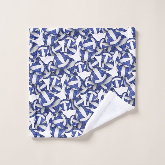 college volleybal speler meisjes naam blauw bad handdoek (Wasdoekje)