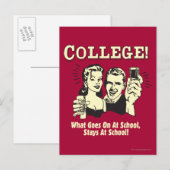 College: Wat gebeurt er op schooldagen? Briefkaart (Voorkant / Achterkant)