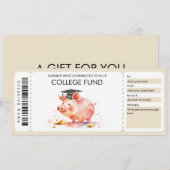 Collegefonds Cadeaubon, Collegespaarplan Kaart (Voorkant / Achterkant)