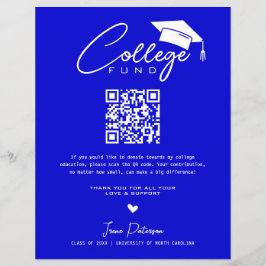 Collegegeld QR-code Middelblauw Afstuderen Modern