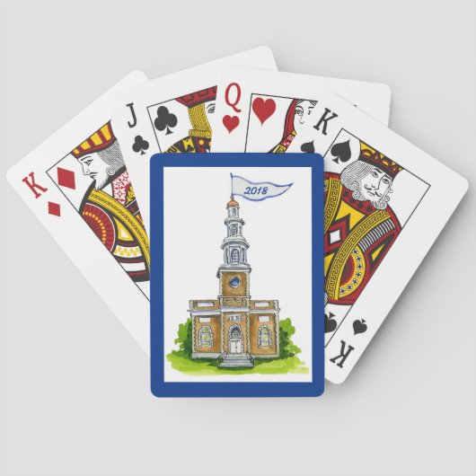 Collegekaarten klas van 2018 speelkaarten (Achterkant)