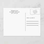 Collegekofferfeest met blauwe ombre'-kleur uitnodiging briefkaart (Achterkant)