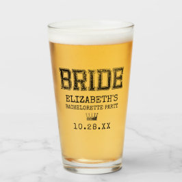 Collegiate Bride Bachelorette Party Glas
