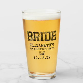 Collegiate Bride Bachelorette Party Glas