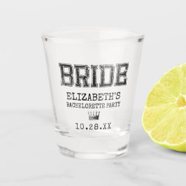 Collegiate Bride Bachelorette Party Shot Glas