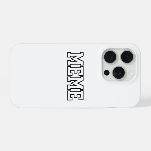 Collegiate Meme Block Letter Varsity Typography iPhone Hoesje (Achterkant horizontaal)