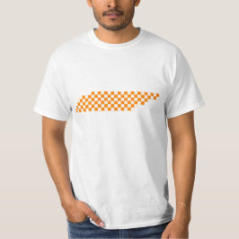 Collegiate Oranje en White Pixel Tennessee T-shirt