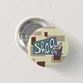 Collegiate Shag Badge Ronde Button 3,2 Cm (Voorkant /achterkant)