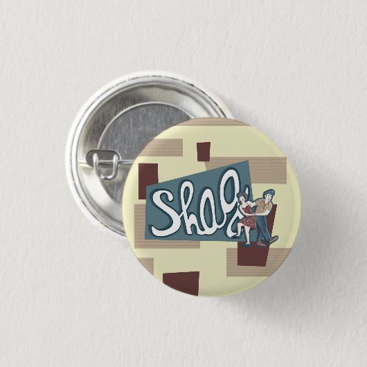 Collegiate Shag Badge Ronde Button 3,2 Cm (Voorkant /achterkant)