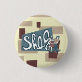 Collegiate Shag Badge Ronde Button 3,2 Cm (Voorkant)