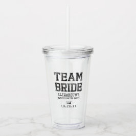 Collegiate Team Bride Bachelorette Party Acryl Drinkbeker