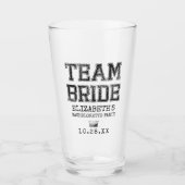 Collegiate Team Bride Bachelorette Party Glas (Voorkant)