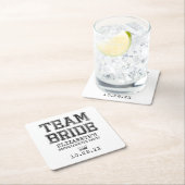 Collegiate Team Bride Bachelorette Party Kartonnen Onderzetters (Insitu)