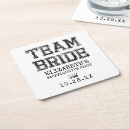 Collegiate Team Bride Bachelorette Party Kartonnen Onderzetters