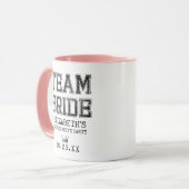 Collegiate Team Bride Bachelorette Party Mok (Voorkant links)