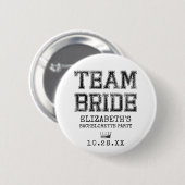 Collegiate Team Bride Bachelorette Party Ronde Button 5,7 Cm (Voorkant /achterkant)