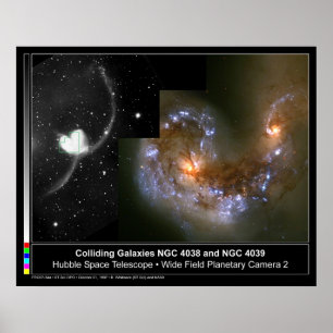 Colliding Galaxies Hubble Telescope Poster