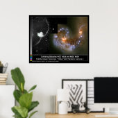 Colliding Galaxies Hubble Telescope Poster (Thuiskantoor)