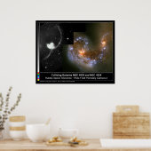 Colliding Galaxies Hubble Telescope Poster (Keuken)