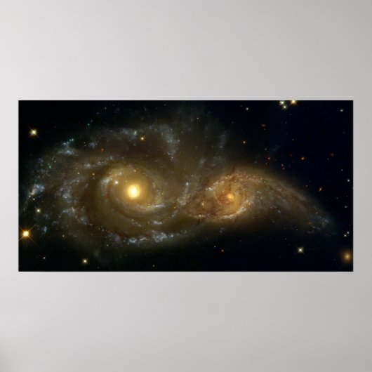 Colliding Galaxies NGC 2207 IC 2163 door de Hubble Poster (Voorkant)