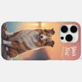 Collie bij het meer Case-Mate iPhone case (Achterkant (horizontaal))