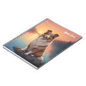 Collie bij het meer notitieboek (Linkerzijde)