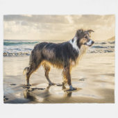 COLLIE bij het ZEE Fleece Deken (Voorkant (Horizontaal))