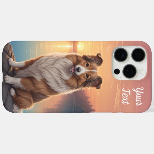 Collie bij Lake Case-Mate iPhone Case (Achterkant (horizontaal))