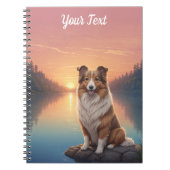 Collie bij Lake Notitieboek (Voorkant)