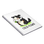 Collie-bloem Grappige Border Collie Hond Grap  Notitieboek (Rechterzijde)