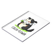 Collie-bloem Grappige Border Collie Hond Spel  Notitieboek (Linkerzijde)
