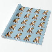 collie cadeaupapier (Uitgerold)