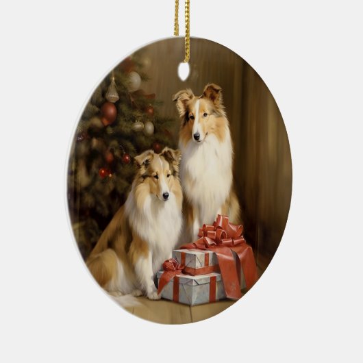  Collie Christmas Keramisch Ornament (Rechts)