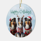 Collie Christmas Ornaments  Keramisch Ornament (Links)