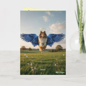 Collie condoleancekaart kaart (Achterkant)