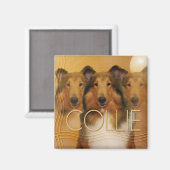 Collie Crescent Moon Magneet (Voorkant / Achterkant)