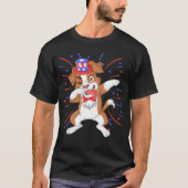 collie dabbing 4 juli t-shirt (Voorkant)