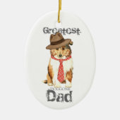 Collie Dad Ceramic Ornament (Voorkant)