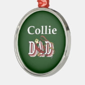 collie dad darks metalen ornament (Links)