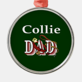 collie dad darks metalen ornament