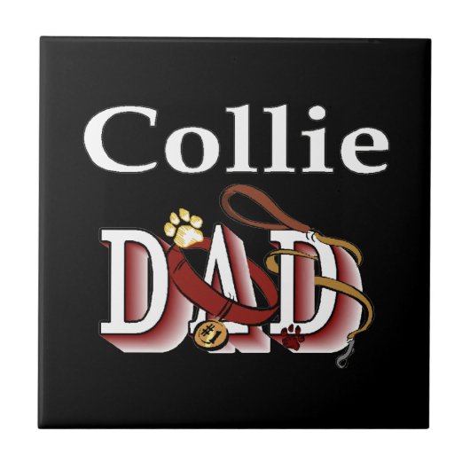 collie dad darks tegeltje (Voorkant)