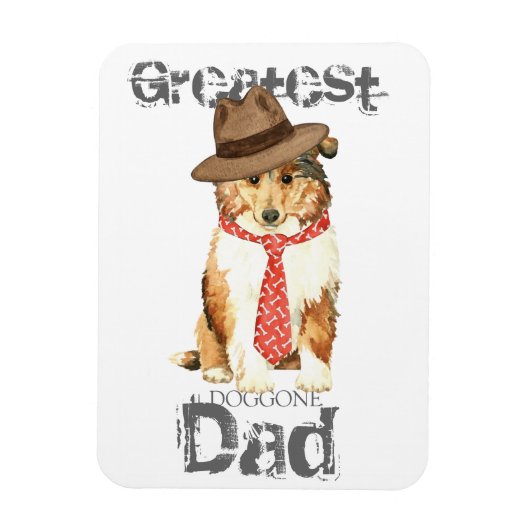 Collie Dad Magneet (Verticaal)