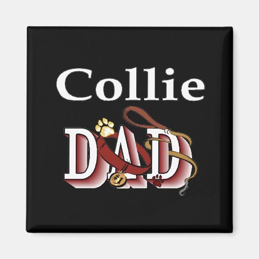 collie dad Magnet (Voorkant)