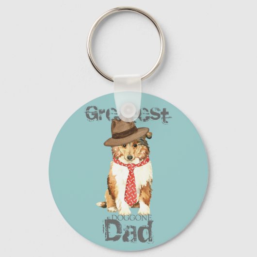 Collie Dad Sleutelhanger (Voorkant)