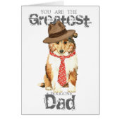 Collie Dad Wenskaart (Voorkant)