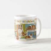 Collie Dagelijkse Bezigheid Koffiemok (Voorkant rechts)