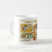Collie Dagelijkse Bezigheid Koffiemok (Voorkant links)