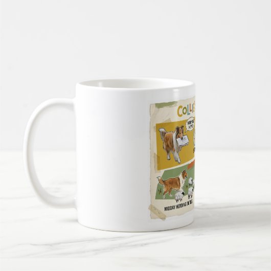 Collie Dagelijkse Bezigheid Koffiemok (Links)