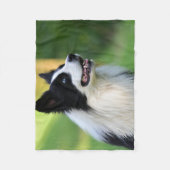 Collie Dog aan de zwarte en witte rand Fleece Deken (Voorkant)