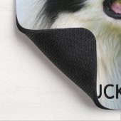 Collie Dog aan de zwarte en witte rand Muismat (Hoek)